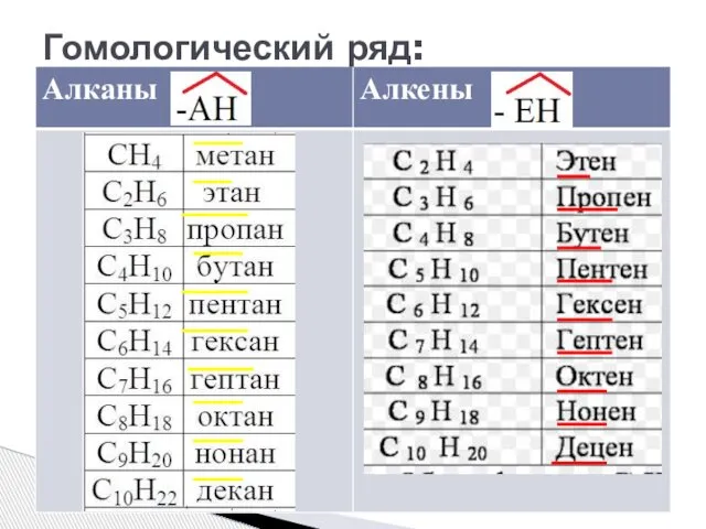 Гомологический ряд: