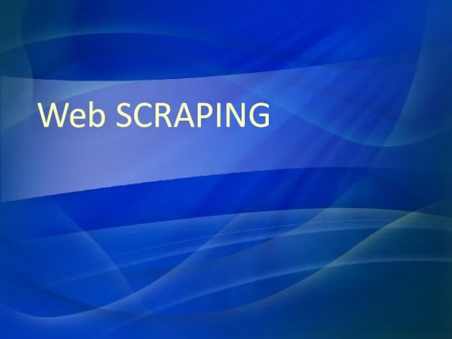 Web SCRAPING