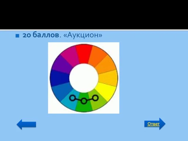 Ответ 20 баллов. «Аукцион»