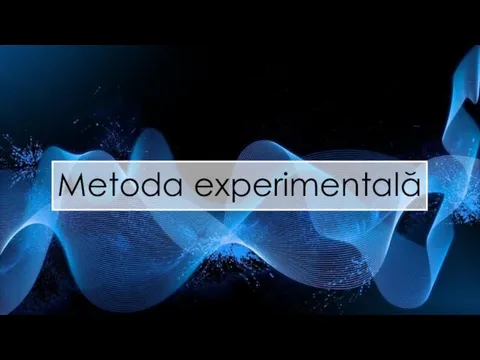 Metoda experimentală
