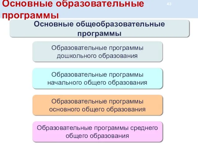 Основные образовательные программы Основные общеобразовательные программы Образовательные программы дошкольного образования Образовательные