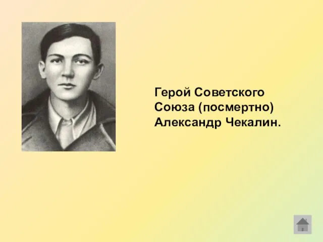 Герой Советского Союза (посмертно) Александр Чекалин.