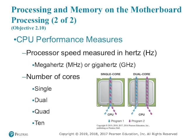Processing and Memory on the Motherboard Processing (2 of 2) (Objective