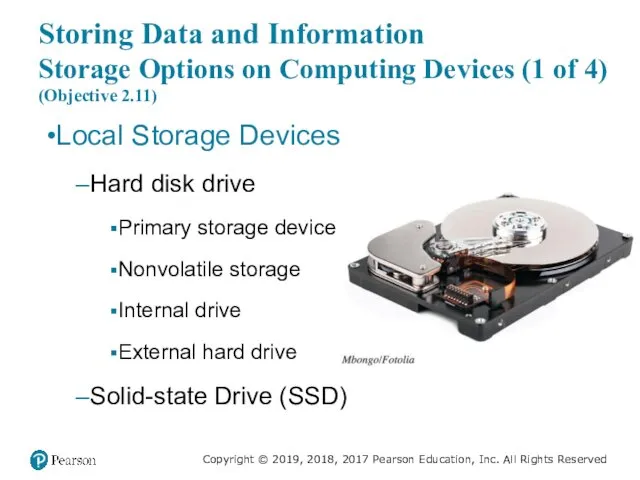 Storing Data and Information Storage Options on Computing Devices (1 of