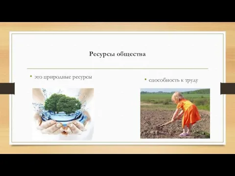 Ресурсы общества способность к труду это природные ресурсы