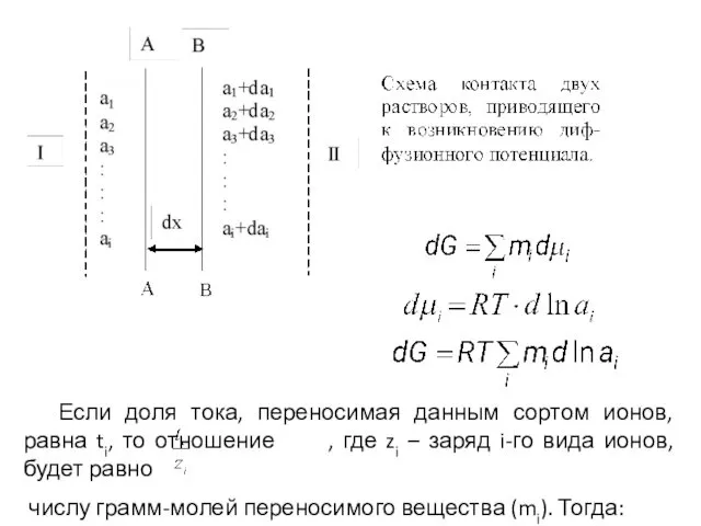 Если доля тока, переносимая данным сортом ионов, равна ti, то отношение