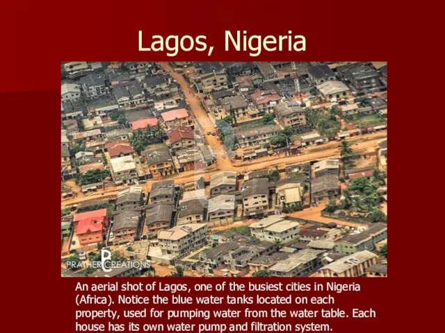 Lagos, Nigeria An aerial shot of Lagos, one of the busiest