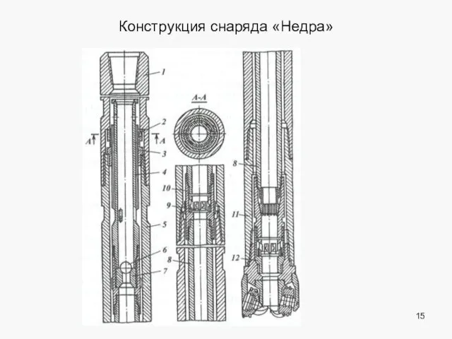 Конструкция снаряда «Недра»