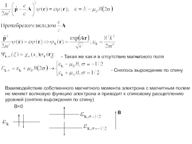 - Такая же как и в отсутствие магнитного поля - Снялось