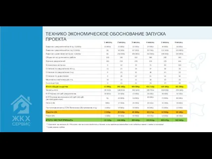 ТЕХНИКО ЭКОНОМИЧЕСКОЕ ОБОСНОВАНИЕ ЗАПУСКА ПРОЕКТА *** В расчете мы заложили до