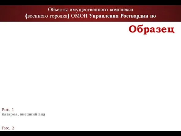 Объекты имущественного комплекса (военного городка) ОМОН Управления Росгвардии по Рис. 1