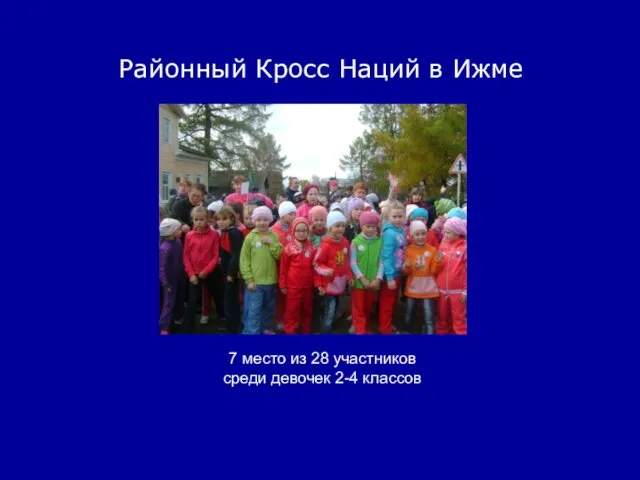 Районный Кросс Наций в Ижме 7 место из 28 участников среди девочек 2-4 классов