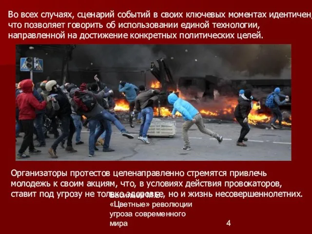 Васильев М.В. «Цветные» революции угроза современного мира Во всех случаях, сценарий