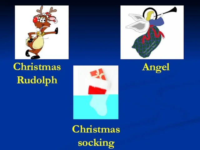 Angel Christmas Rudolph Christmas socking