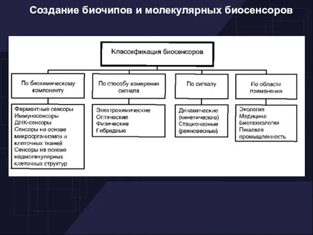 Создание биочипов и молекулярных биосенсоров