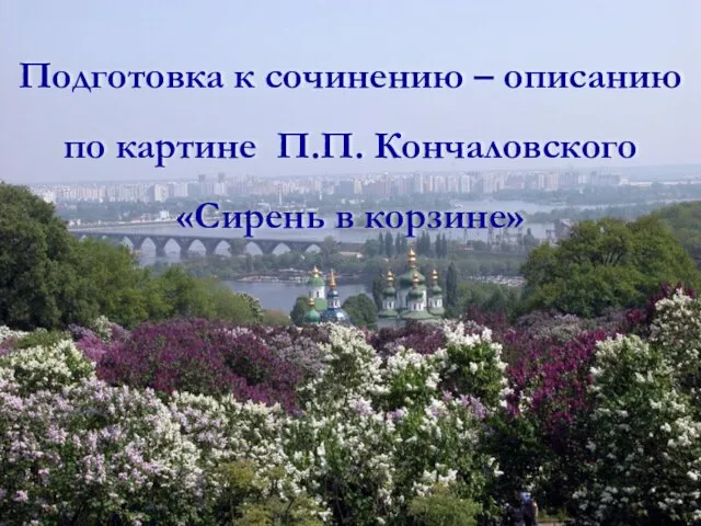 Подготовка к сочинению – описанию по картине П.П. Кончаловского «Сирень в корзине»