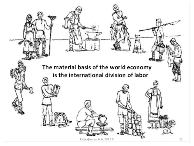 The material basis of the world economy is the international division