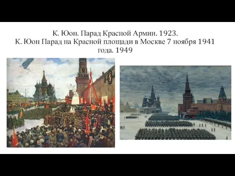 К. Юон. Парад Красной Армии. 1923. К. Юон Парад на Красной