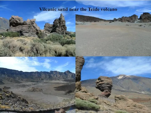 Vilcanic sand near the Teide volcano