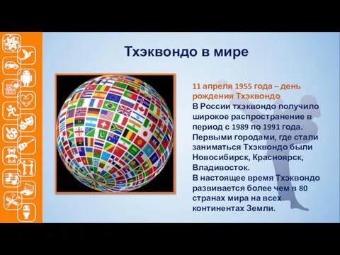 11 апреля 1955 года – день рождения Тхэквондо В России тхэквондо
