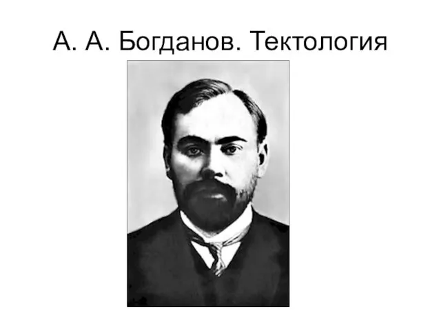 А. А. Богданов. Тектология