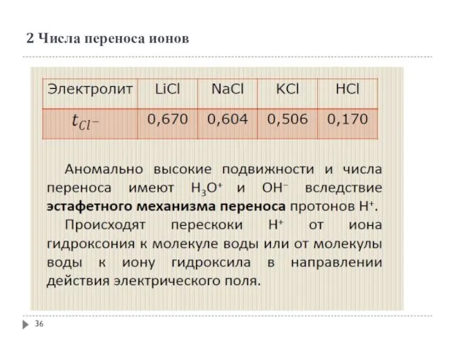 2 Числа переноса ионов