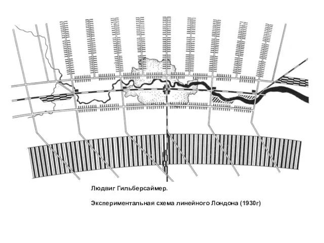 Людвиг Гильберсаймер. Экспериментальная схема линейного Лондона (1930г)