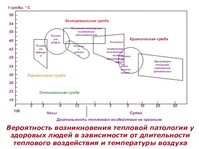 t среды, ° С 58 54 50 46 42 38 34