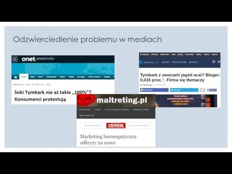 Odzwierciedlenie problemu w mediach