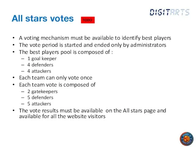 All stars votes A voting mechanism must be available to identify