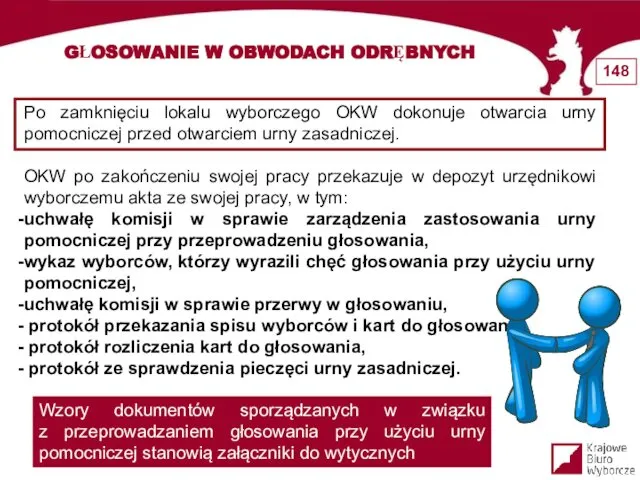 Po zamknięciu lokalu wyborczego OKW dokonuje otwarcia urny pomocniczej przed otwarciem