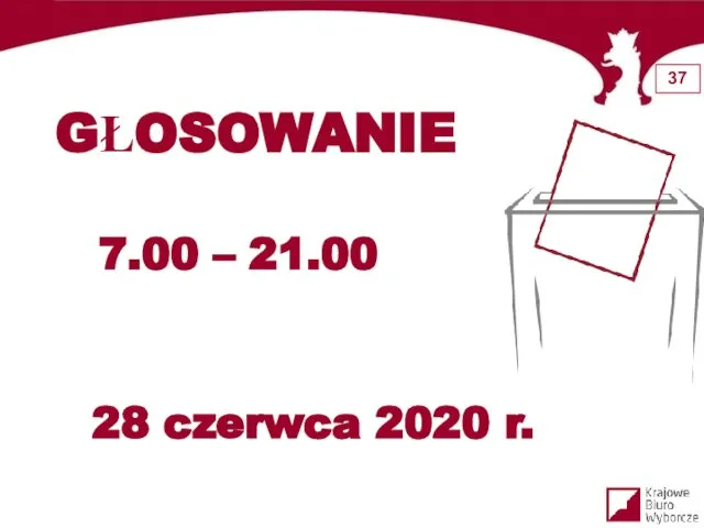 GŁOSOWANIE 7.00 – 21.00 28 czerwca 2020 r.