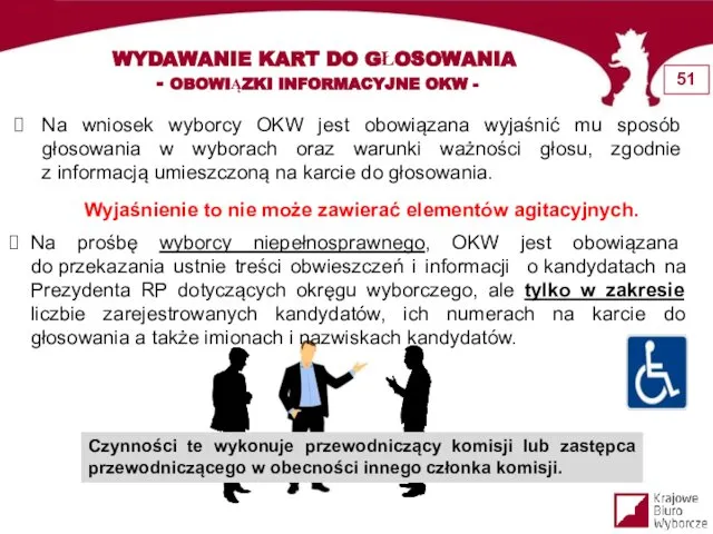 WYDAWANIE KART DO GŁOSOWANIA - OBOWIĄZKI INFORMACYJNE OKW - Na wniosek