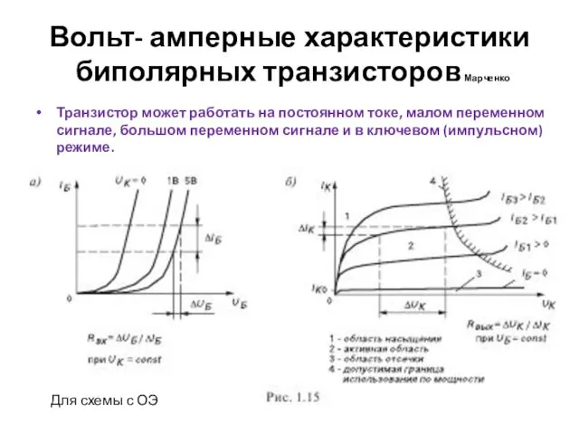 Вольт- амперные характеристики биполярных транзисторов Марченко Транзистор может работать на постоянном