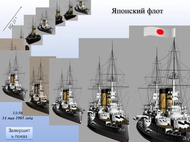 13:50 14 мая 1905 года Японский флот Завершить показ