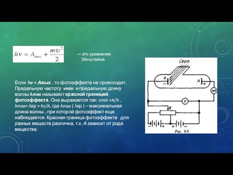 Если hv — это уравнение Эйнштейна.