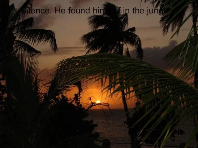 Silence. He found himself in the jungle.