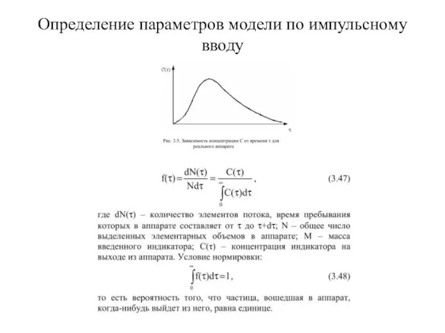Определение параметров модели по импульсному вводу