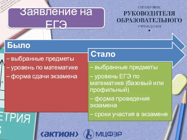 Заявление на ЕГЭ