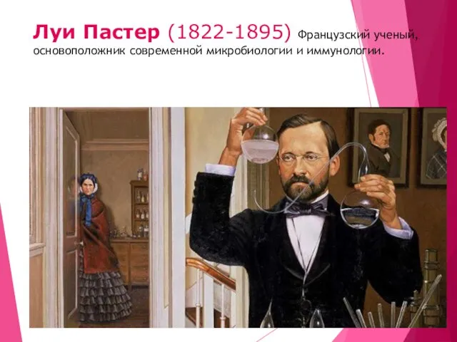 Луи Пастер (1822-1895) Французский ученый, основоположник современной микробиологии и иммунологии.