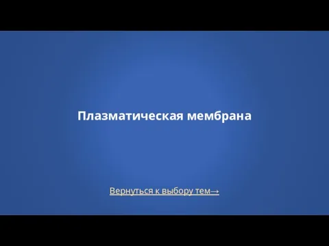 Плазматическая мембрана Вернуться к выбору тем→