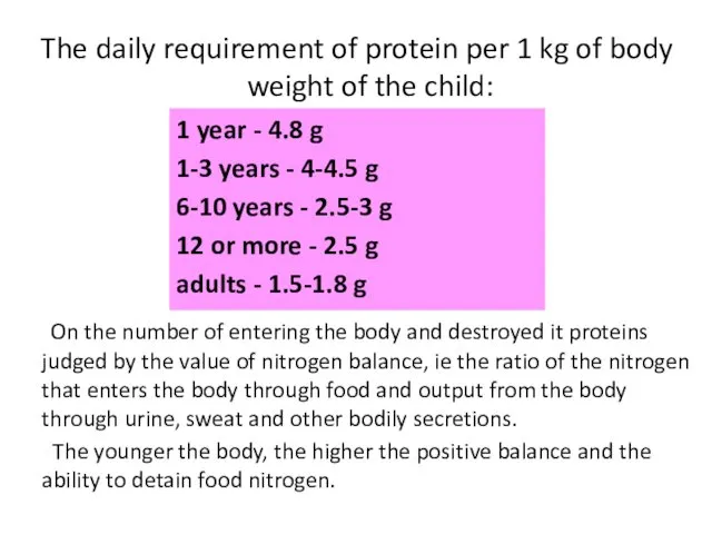 On the number of entering the body and destroyed it proteins