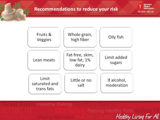 Recommendations to reduce your risk