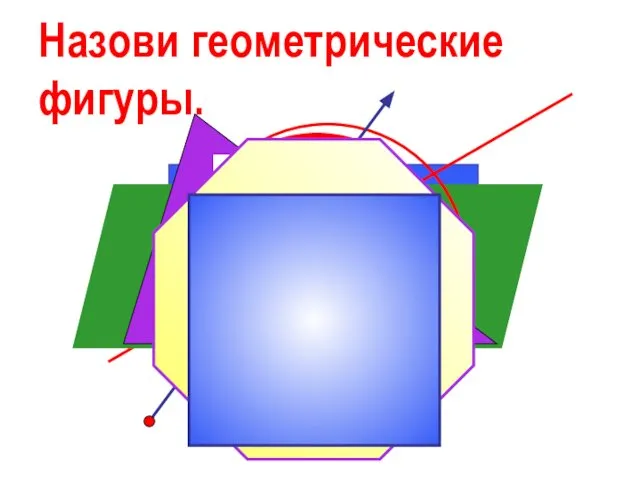 Назови геометрические фигуры.