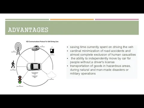 ADVANTAGES saving time currently spent on driving the veh cardinal minimization