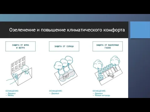 Озеленение и повышение климатического комфорта