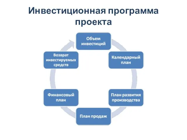 Инвестиционная программа проекта