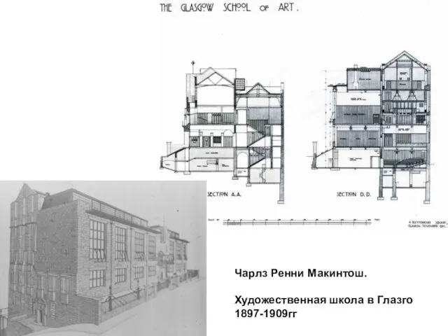 Чарлз Ренни Макинтош. Художественная школа в Глазго 1897-1909гг