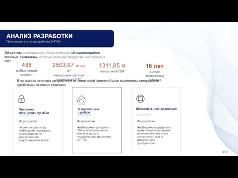 АНАЛИЗ РАЗРАБОТКИ Произведен анализ разработки ЗНГКМ Объектом исследования были выбраны обводняющиеся