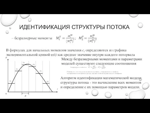 ИДЕНТИФИКАЦИЯ СТРУКТУРЫ ПОТОКА Между безразмерными моментами и параметрами моделей существуют следующие